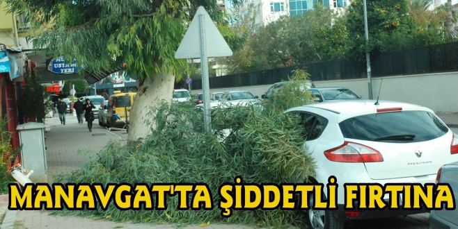 MANAVGAT'TA ŞİDDETLİ FIRTINA