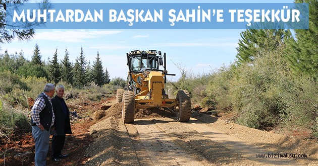 MUHTARDAN BAŞKAN ŞAHİN’E TEŞEKKÜR