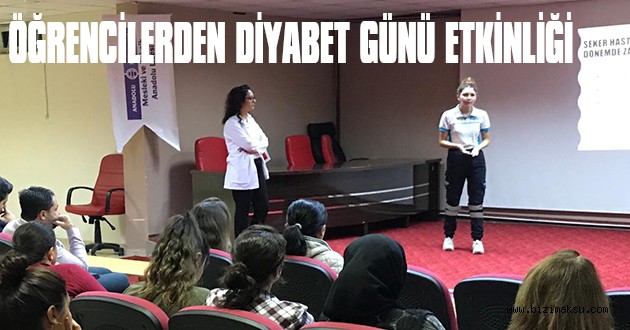 ÖĞRENCİLERDEN DİYABET GÜNÜ ETKİNLİĞİ