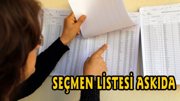Seçmen listeleri askıda
