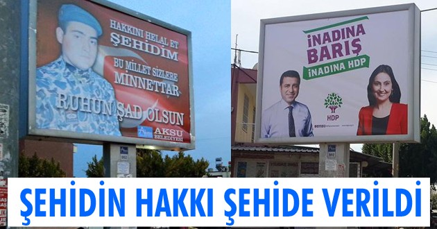 ŞEHİDİN HAKKI ŞEHİDE VERİLDİ !