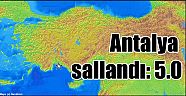 Akdenizde 5 Büyüklüğünde Deprem