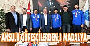 AKSULU GÜREŞÇİLERDEN 3 MADALYA