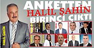 ANKETİMİZDEN HALİL ŞAHİN BİRİNCİ ÇIKTI