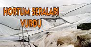 Finike'de hortum seraları vurdu