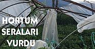 HORTUM KAŞ'TA SERALARA ZARAR VERDİ