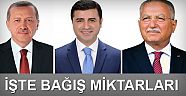 İşte adaylara yapılan bağış miktarları