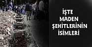 İŞTE MADEN ŞEHİTLERİNİN İSİMLERİ
