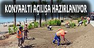 Konyaaltı sahili açılışa hazırlanıyor