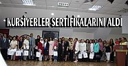 KURSİYERLER SERTİFİKALARINI ALDI