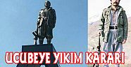 Lice'de Dikilen PKK'lı Heykeli Yıkılıyor