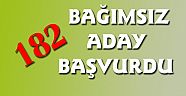 Seçimde 182 Bağımsız Aday Yarışacak