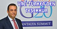 VALİ TÜRKER'DEN G20 TEŞEKKÜRÜ