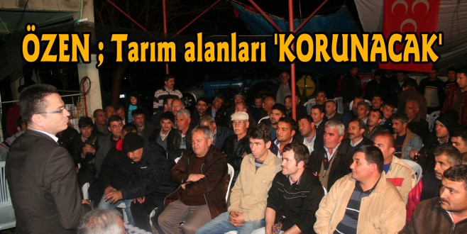 Tarım alanları 'KORUNACAK'