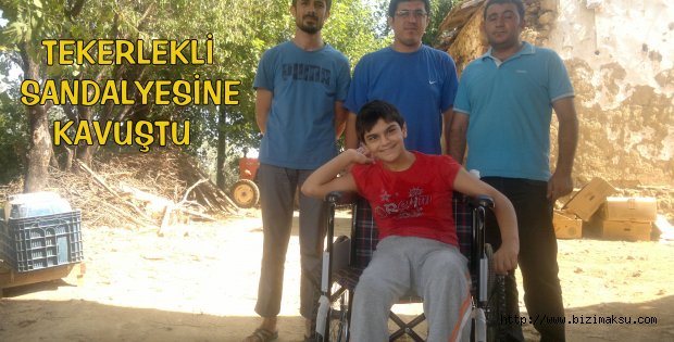Tekerlekli sandalyesine kavuştu