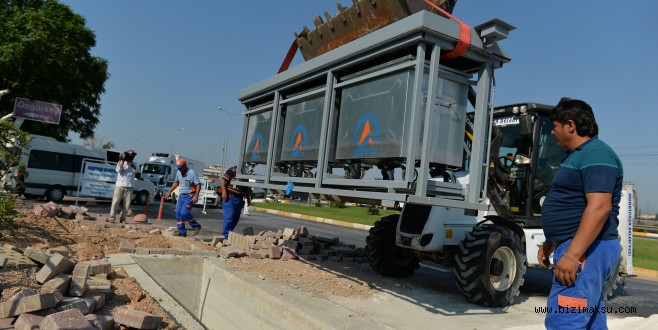 YENİGÖL MAHALLESİ’NE 12 YERALTI KONTEYNER SİSTEMİ